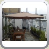 1.One nice new carefully anchored Gazebo and planters...